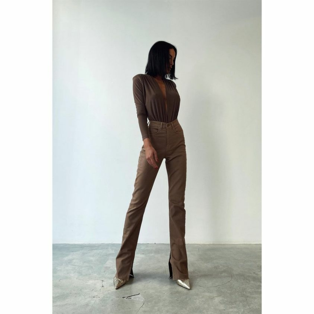 High Waist Brown Jeans